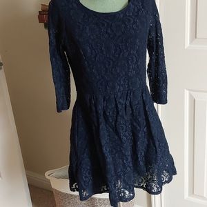 Forever 21 blue lace dress